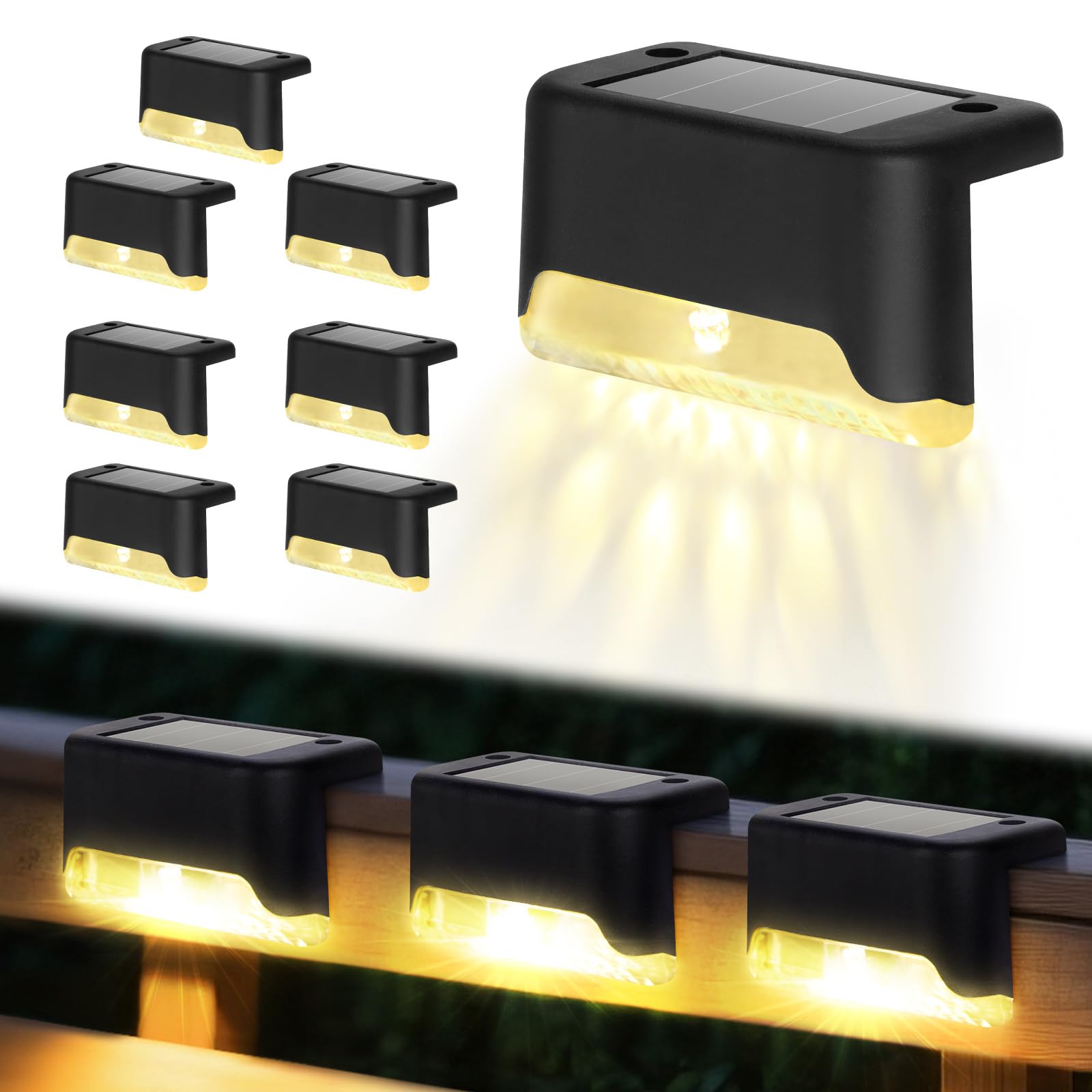 Deck Step Light - Lampu Dek Tenaga Surya, 8 Paket