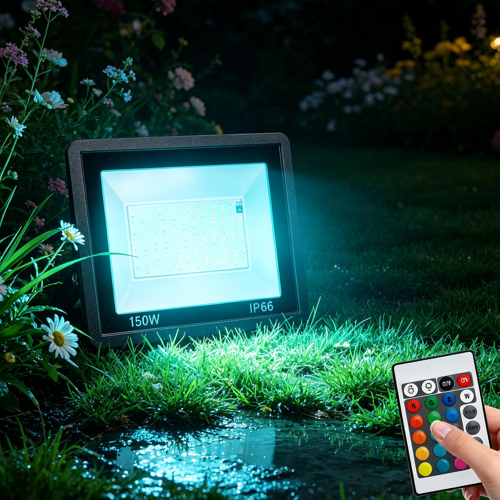 Outdoor Yard Lighting Fixtures - Lampu Sorot Luar Ruangan RGB Pengubah