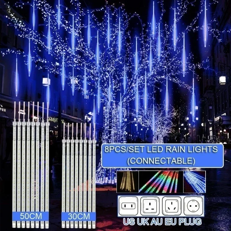 Outdoor Lighting Effects - Lampu setrip LED 8 tabung hujan