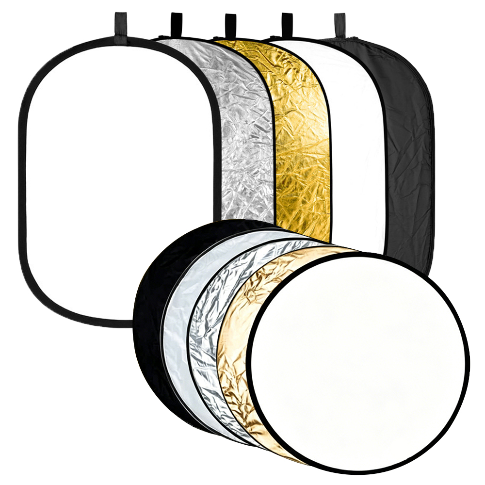 Outdoor Lighting In Photography - 60/80/110CM 5-in-1 Reflektor Cahaya Lipat Oval