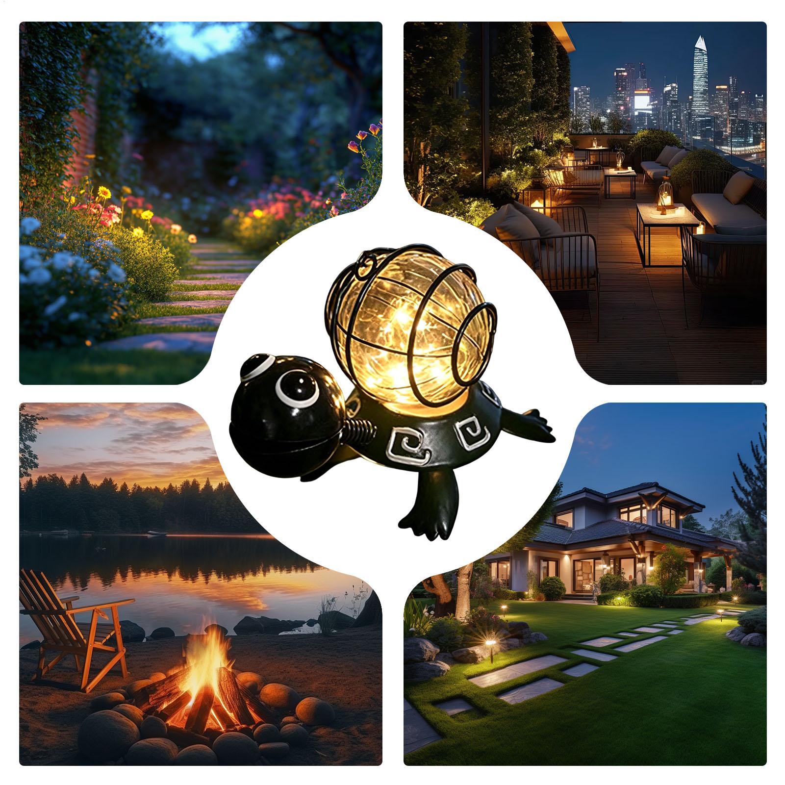 Outdoor Lighting Patio - Lampu Taman Tenaga Surya Bentuk Kura-Kura,