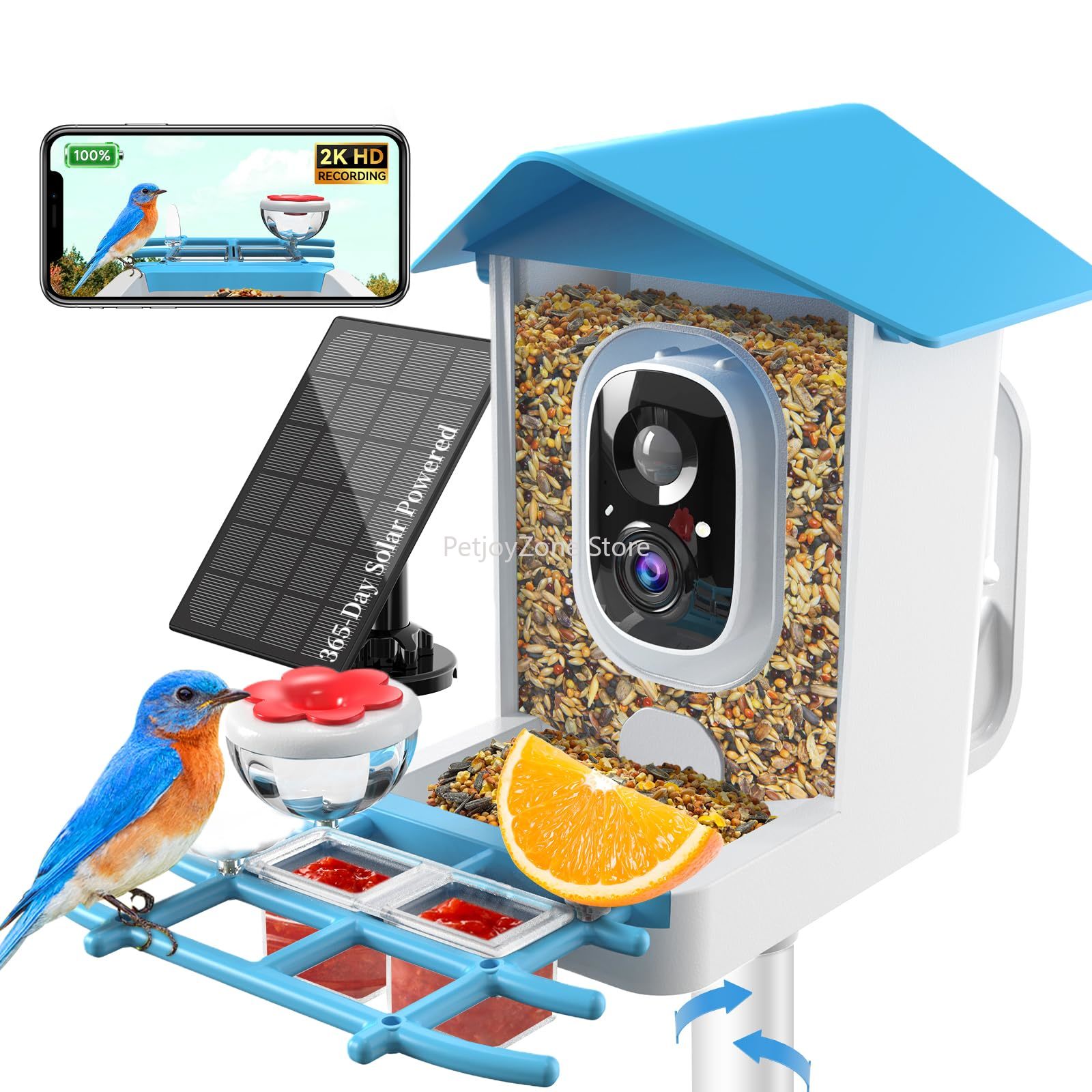 Motion Sensor Outdoor - Kamera Pengumpan Burung Pintar 2K Siaran