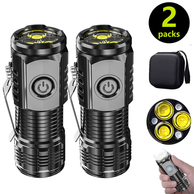 Outdoor Lighting Permanent - Senter Mini 3LED dengan Klip Pena,