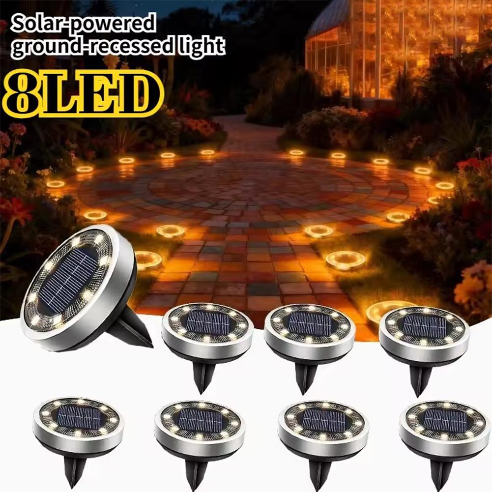 Deck Step Light - Lampu Disk Surya IP68 Tahan Air,