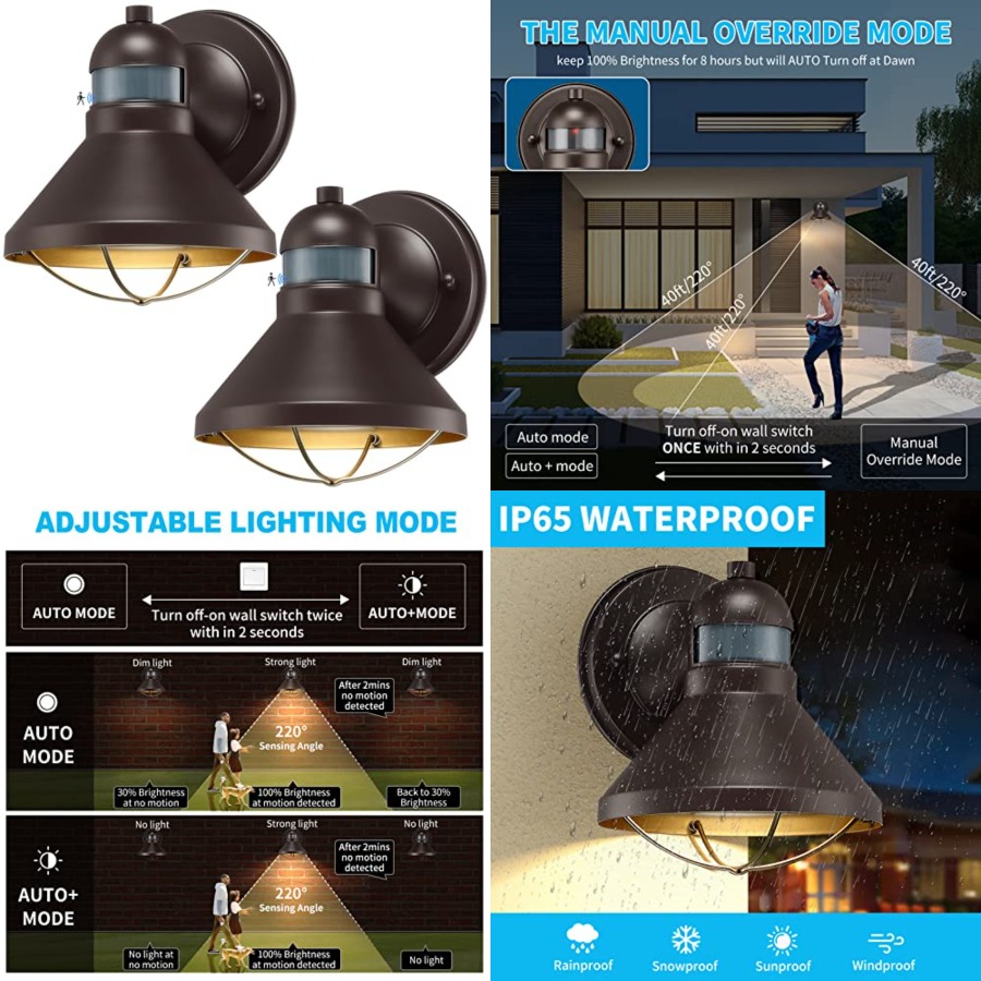2 Paket Lampu Dinding LED Sens - Motion Sensor Outdoor ulasan dan harga