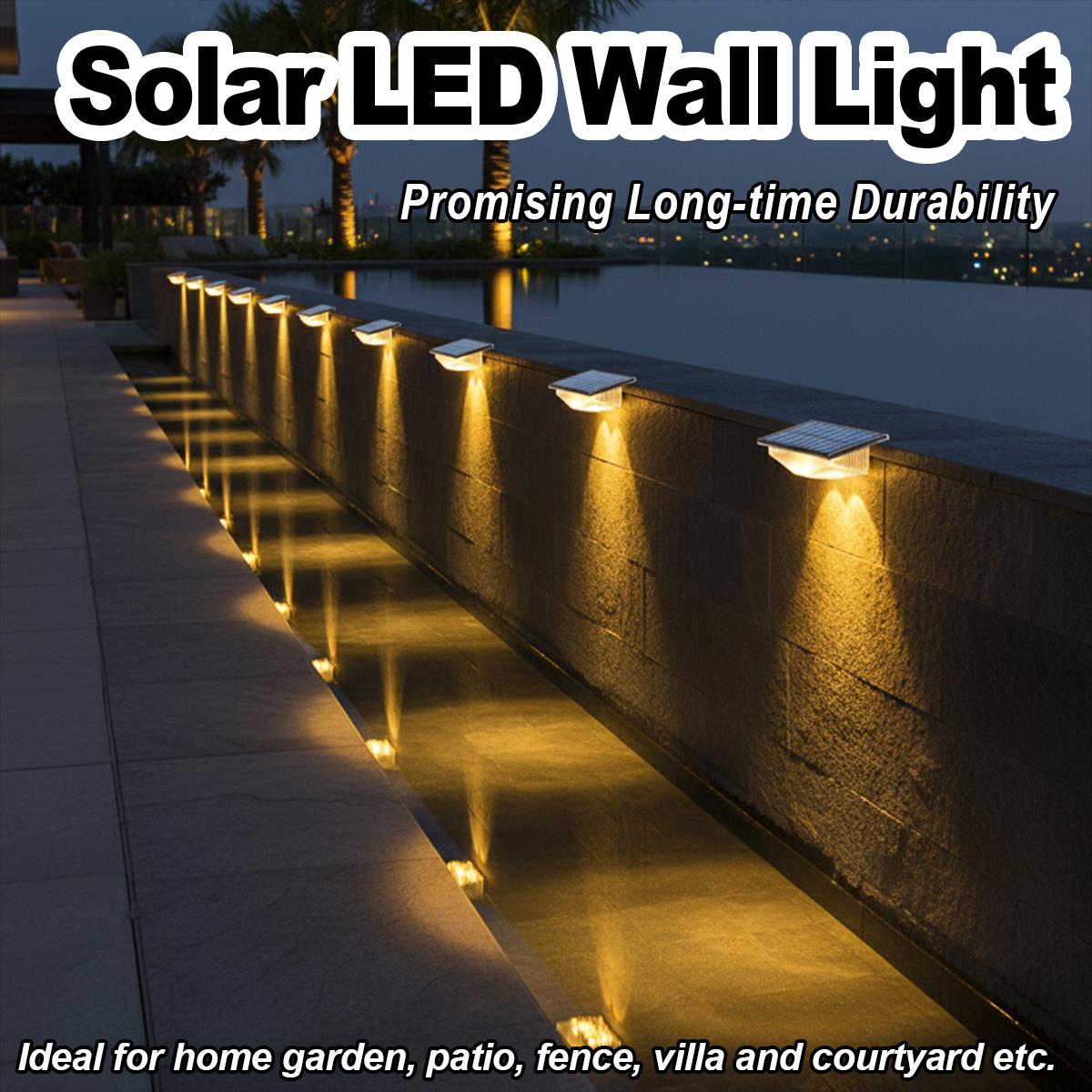 4Pcs Lampu Pagar Tenaga Surya  - Outdoor Yard Lighting Fixtures ulasan dan harga