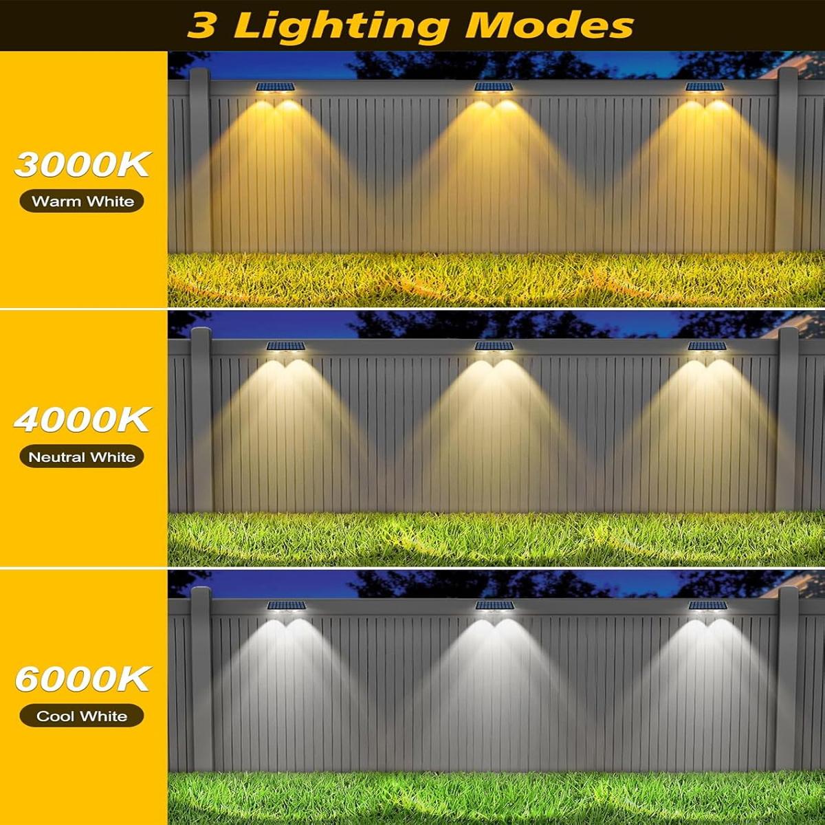 4Pcs Lampu Pagar Tenaga Surya  - Outdoor Yard Lighting Fixtures ulasan dan harga