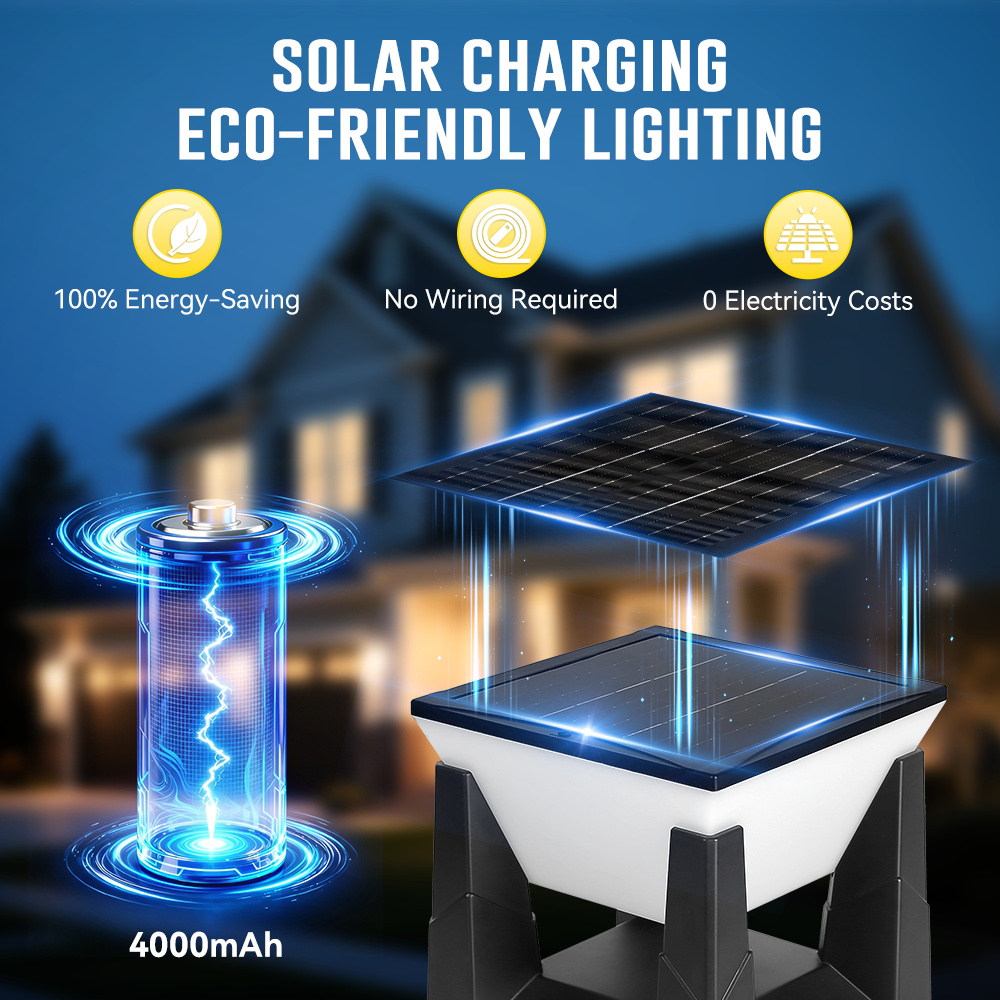 Lampu Tiang Tenaga Surya 3 War - Outdoor Yard Lighting Fixtures ulasan dan harga