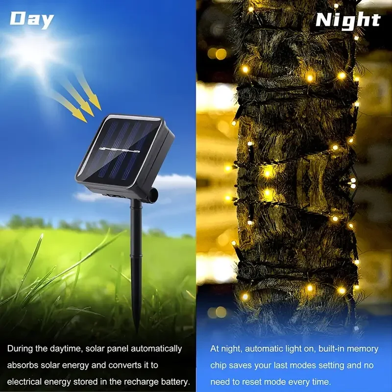 Lampu LED tenaga surya tali 8  - Outdoor Lighting Under Pergola ulasan dan harga