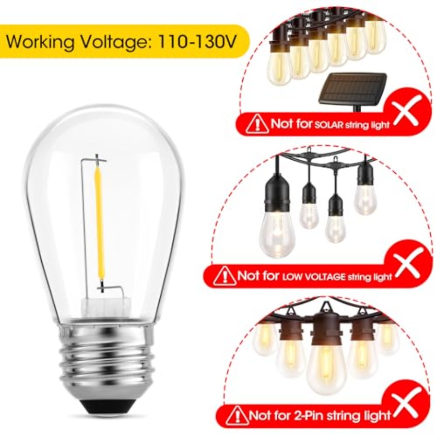 36 Paket Lampu LED S14 untuk L - Outdoor Lighting Patio ulasan dan harga