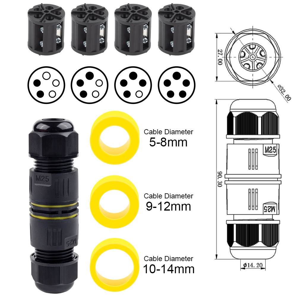 IP68 M25 konektor kabel luar r - Outdoor Lighting Connectors ulasan dan harga