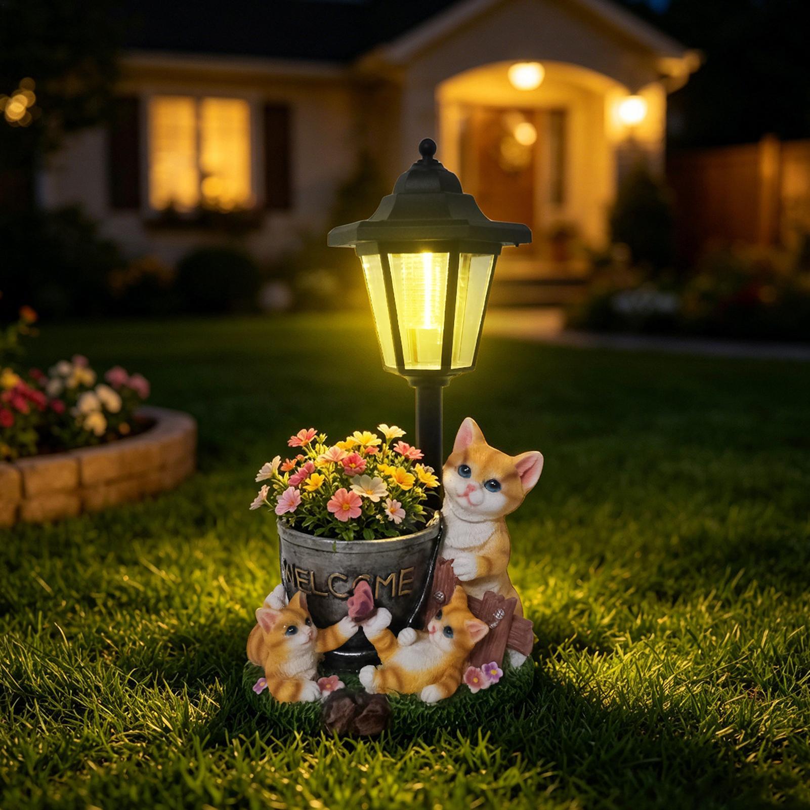 Patung Taman Tenaga Surya Lamp - Outdoor Lighting Patio ulasan dan harga