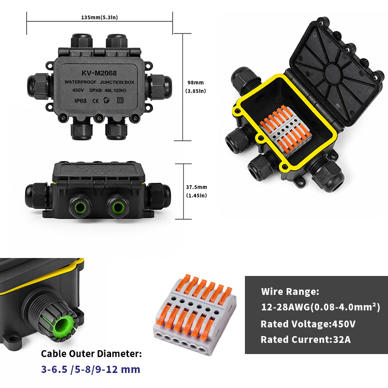Kotak Sambungan Tahan Air IP68 - Outdoor Lighting Connectors ulasan dan harga
