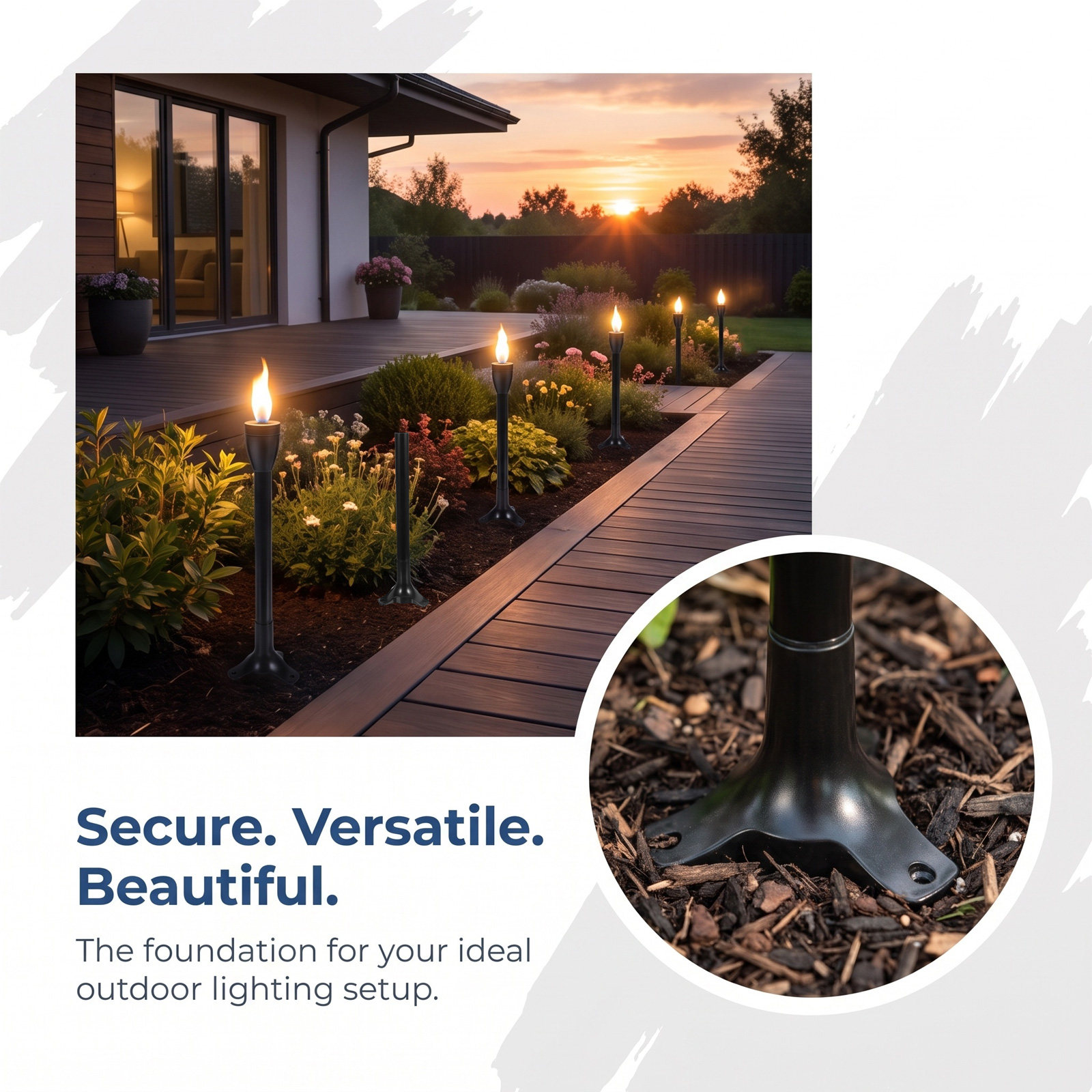 6 Set Tiang Pengganti Obor Tam - Outdoor Lighting Patio ulasan dan harga
